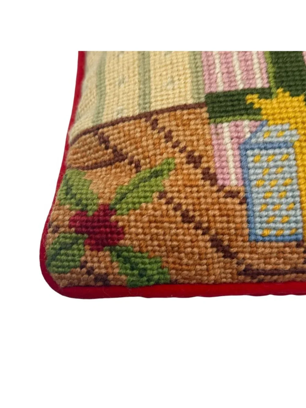 Christmas Needlepoint Accent Pillow The Nutcracker Zip Cover w/ Insert 13